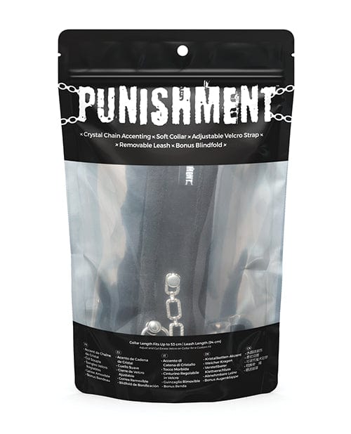 B.M.S. Enterprises Punishment Crystal Detail Collar &amp; 37" Leash Kink &amp; BDSM