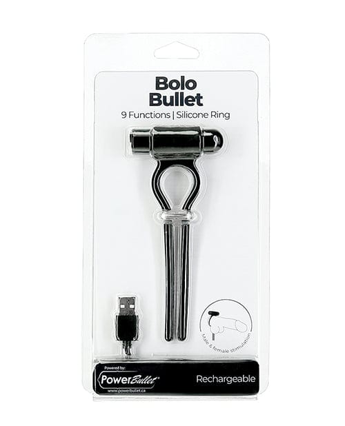 B.M.S. Enterprises Bolo Bullet Vibrating Adjustable Cock Tie - Black Penis Toys