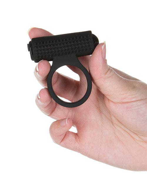 B.M.S. Enterprises Cosmic Cock Ring W-rechargeable Bullet - 9 Functions Black Penis Toys