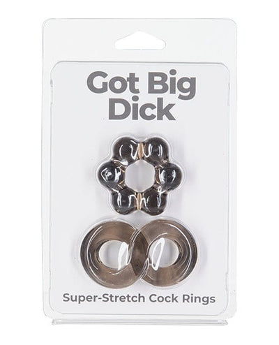 B.M.S. Enterprises Got Big Dick 2 Pack Cock Rings - Black Penis Toys