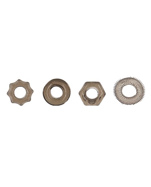 B.M.S. Enterprises Got Big Dick 4 Pack Cock Rings - Black Penis Toys