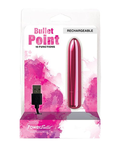 B.M.S. Enterprises Bullet Point Rechargeable Bullet - 10 Functions Pink Vibrators