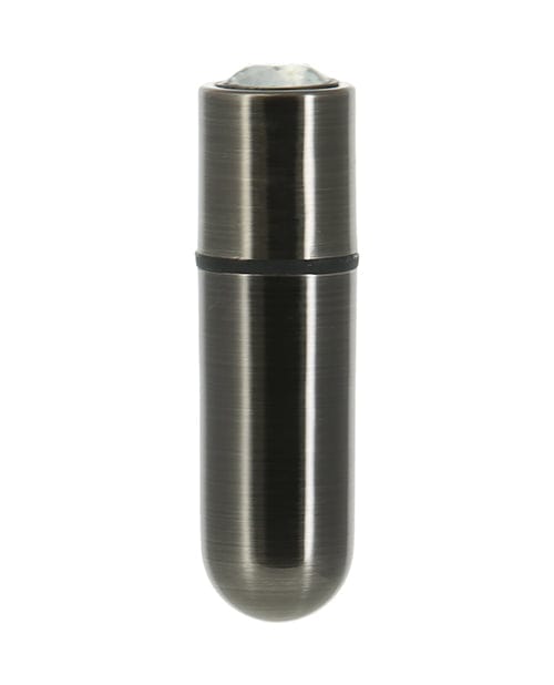 B.M.S. Enterprises First Class Mini Rechargeable Bullet W-crystal - 9 Functions Gun Metal Vibrators
