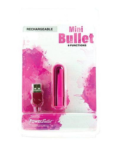 B.M.S. Enterprises Mini Bullet Rechargeable Bullet - 9 Functions Pink Vibrators