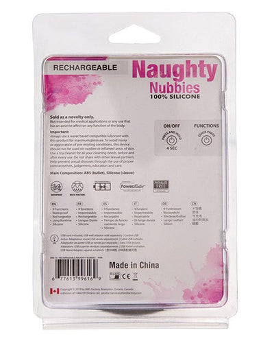 B.M.S. Enterprises Naughty Nubbies Rechargeable - Pink Vibrators