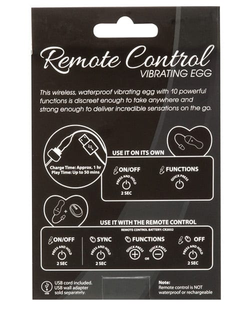 B.M.S. Enterprises Powerbullet Remote Control Vibrating Egg - Purple Vibrators