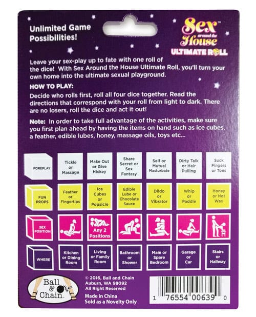 Ball &amp; Chain Sex Around The House Ultimate Roll Dice Game More