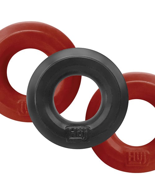 Blue Ox Designs LLCDba Oxballs Hunky Junk 3 Pack C Ring - Ice Cherry/tar Penis Toys