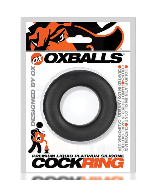 Blue Ox Designs LLCDba Oxballs Oxballs Silicone Cock T Cock Ring Black Penis Toys