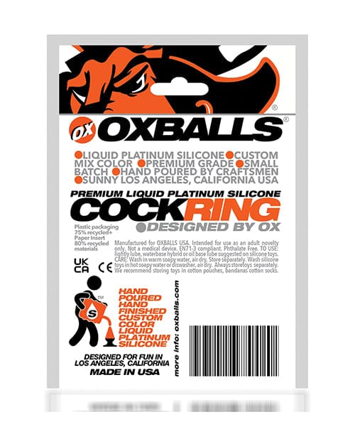 Blue Ox Designs LLCDba Oxballs Oxballs Silicone Cock T Cock Ring Black Penis Toys