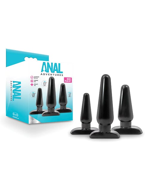 Blush Novelties Blush Anal Adventures Basic Plug Kit - Black Anal Toys