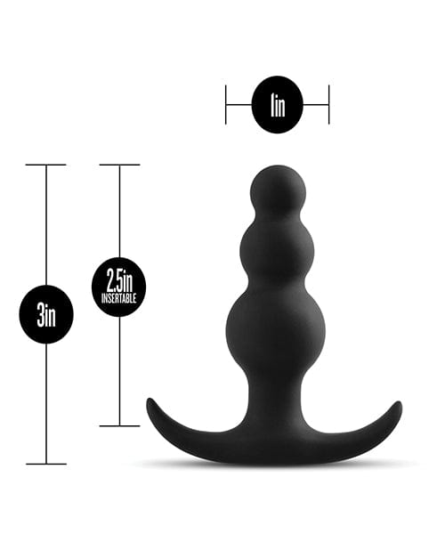 Blush Novelties Blush Anal Adventures Beaded Plug - Black Anal Toys