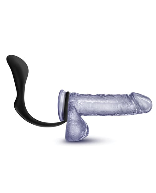 Blush Anal Adventures Cock Ring Plug - Black by Blush Novelties | Anal Toys | OrchidToys.com BL-11245 Blush Anal Adventures Cock Ring Plug - Black by Blush Novelties | Anal Toys | OrchidToys.com BL-11245