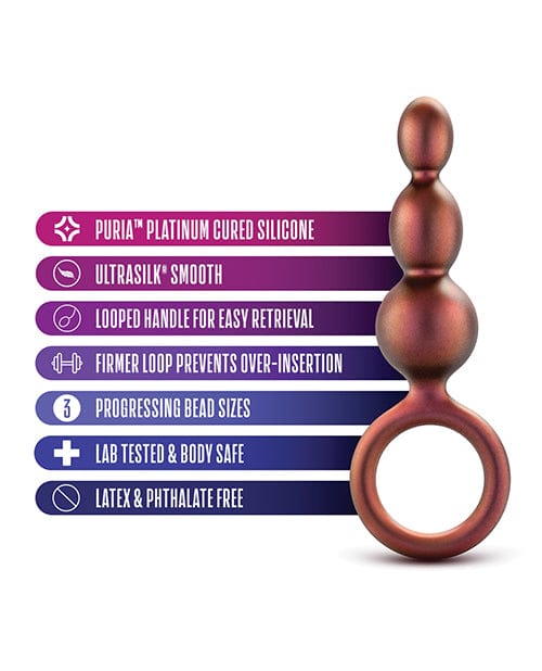 Blush Novelties Blush Anal Adventures Matrix Beaded Loop Plug - Copper Anal Toys