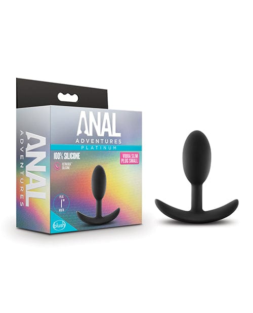 Blush Novelties Blush Anal Adventures Platinum Silicone Vibra Slim Plug Small Anal Toys