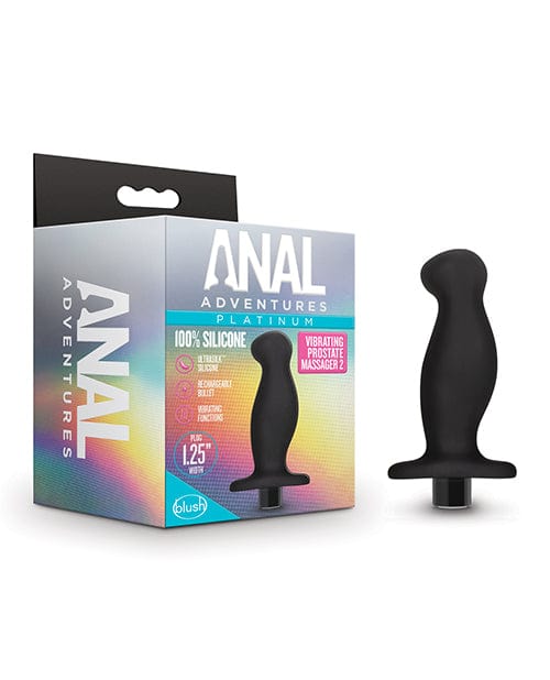 Blush Novelties Blush Anal Adventures Platinum Silicone Vibrating Prostate Massager Anal Toys