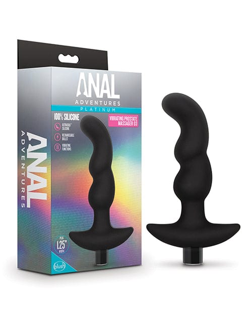 Blush Novelties Blush Anal Adventures Platinum Silicone Vibrating Prostate Massager Anal Toys