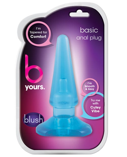Blush Novelties Blush B Yours Basic Anal Plug Blue Anal Toys