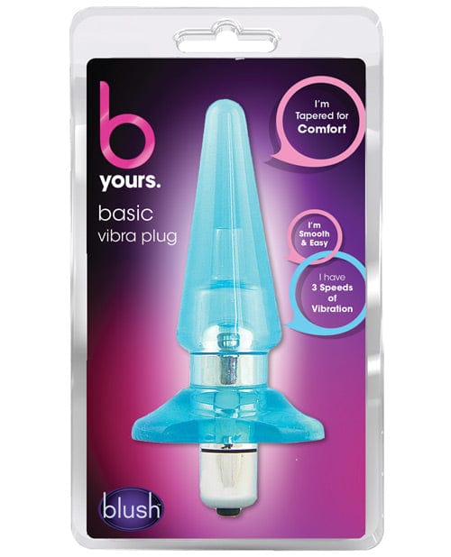 Blush Novelties Blush B Yours Basic Vibra Plug Blue Anal Toys