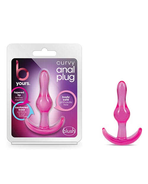 Blush Novelties Blush B Yours Curvy Anal Plug - Pink Anal Toys