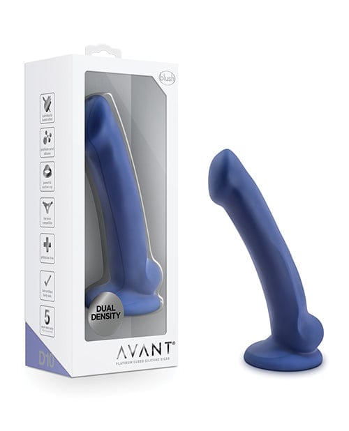 Blush Novelties Blush Avant D10 Silicone Dildo - Ergo Mini Indigo Dildos