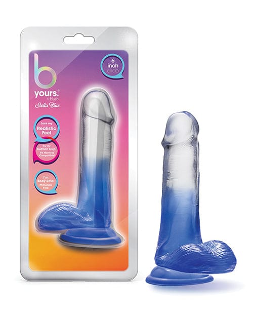 Blush Novelties Blush B Yours 6" Stella Blue Dildo - Blue Dildos