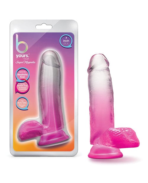 Blush Novelties Blush B Yours 7" Sugar Magnolia Dildo - Fuchsia Dildos