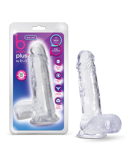 Blush Novelties Blush B Yours Plus 7.25" Rock N Roll Dildo Clear Dildos