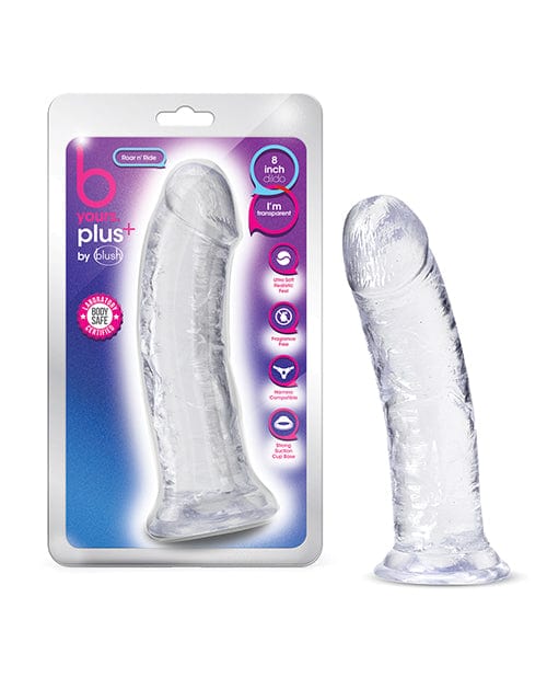 Blush Novelties Blush B Yours Plus 8" Roar N Ride Dildo Clear Dildos