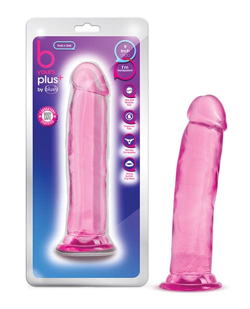 Blush Novelties Blush B Yours Plus 9.5" Thrill N Drill Pink Dildos