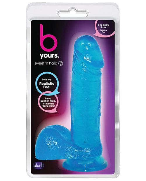Blush Novelties Blush B Yours Sweet N Hard 2 with Suction Cup Blue Dildos