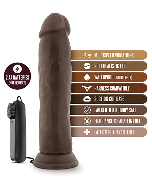 Blush Novelties Blush Dr. Skin Dr. Throb 9.5" Cock with Suction Cup - Chocolate Dildos