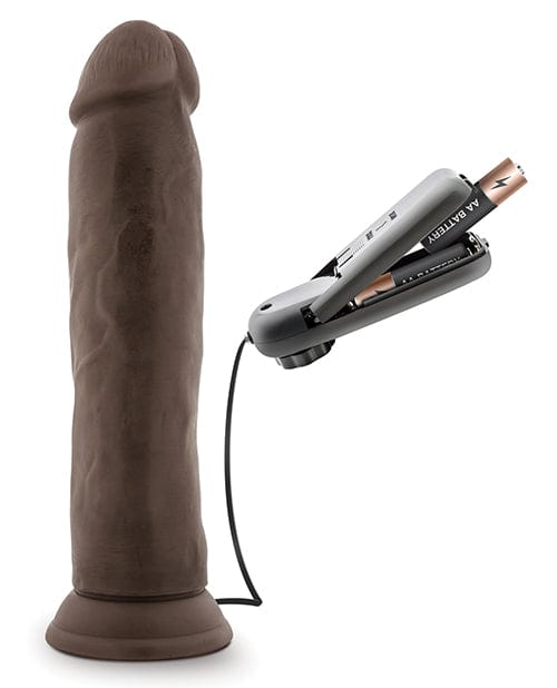 Blush Novelties Blush Dr. Skin Dr. Throb 9.5" Cock with Suction Cup - Chocolate Dildos