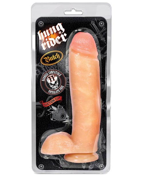 Blush Hung Rider Butch 11" Dildo with Suction Cup - Flesh