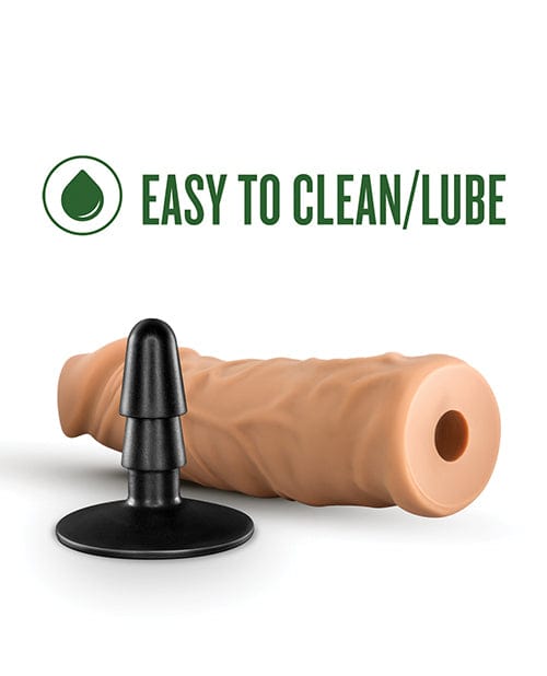 Blush Novelties Blush Lock On 8" Argonite Dildo W-suction Cup Adapter - Mocha Dildos