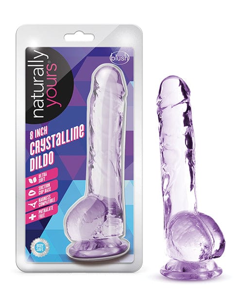 Blush Novelties Blush Naturally Yours 6" Crystalline Dildo Amethyst Dildos