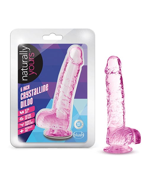 Blush Novelties Blush Naturally Yours 6" Crystalline Dildo Rose Dildos
