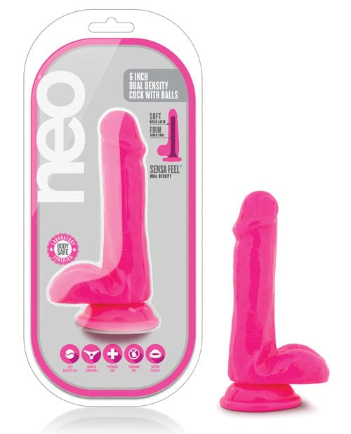Blush Novelties Blush Neo Dual Density Cock with Balls 6 inches Dildos