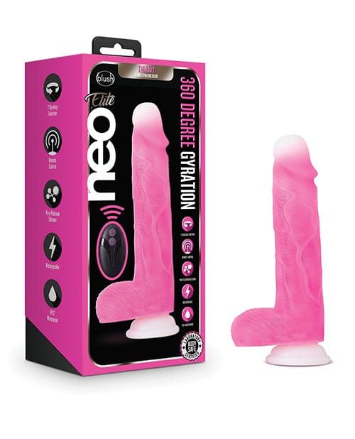 Blush Novelties Blush Neo Elite Roxy 8" Gyrating Dildo - Pink Dildos