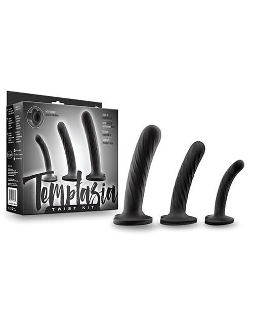 Blush Novelties Blush Temptasia Twist Kit - Black Set Of 3 Dildos