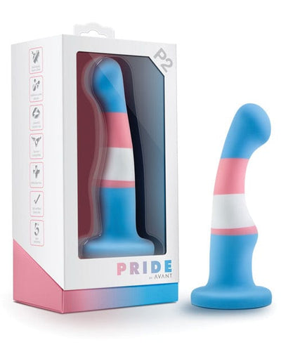 Blush Novelties Blush Avant P2 Transgender Pride Silicone Dong - True Blue More