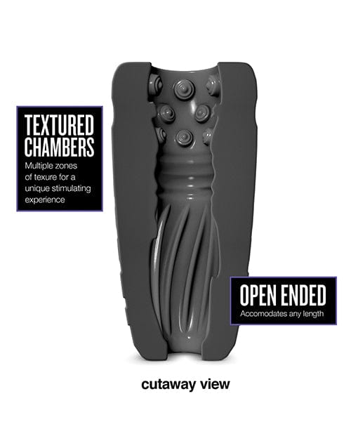 Blush Novelties Blush M Elite Platinum Gript Silicone Stroker - Black Penis Toys