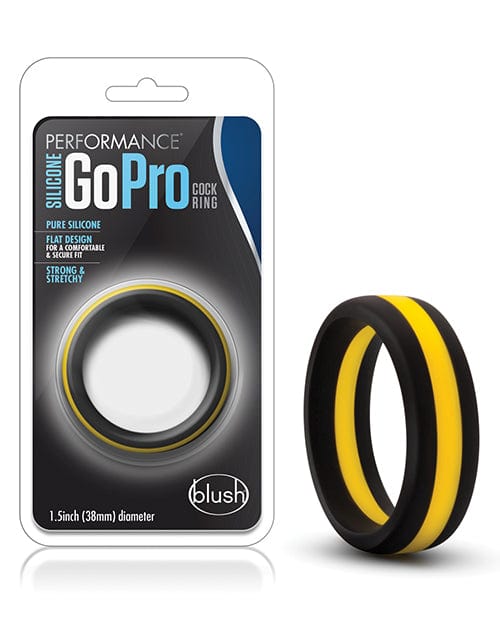 Blush Novelties Blush Performance Silicone Go Pro Cock Ring Black/Gold Penis Toys