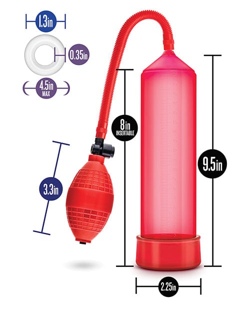 Blush Novelties Blush Performance VX101 Male Enhancement Pump - Red Penis Toys