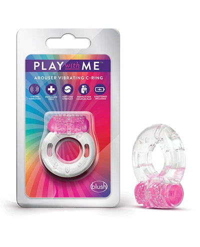 Blush Novelties Blush Play With Me Arouser Vibrating C Ring - Pink Penis Toys