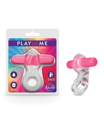 Blush Novelties Blush Play With Me Delight Vibrating Cock Ring Pink Penis Toys