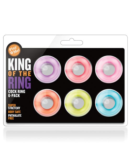 Blush Novelties Blush Play With Me King Of The Ring - Asst. Colors Set Of 6 Penis Toys