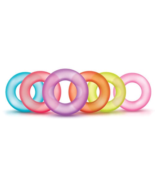 Blush Novelties Blush Play With Me King Of The Ring - Asst. Colors Set Of 6 Penis Toys