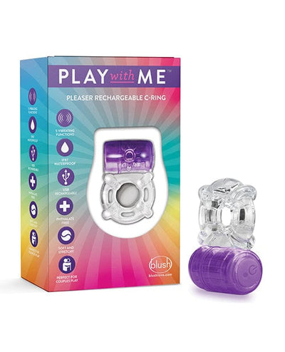 Blush Novelties Blush Play With Me Pleaser Rechargeable C Ring Purple Penis Toys