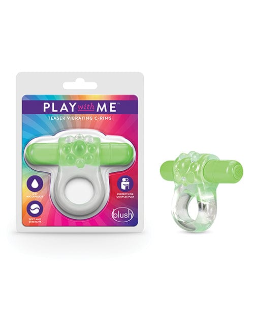 Blush Novelties Blush Play With Me Teaser Vibrating Cock Ring Green Penis Toys